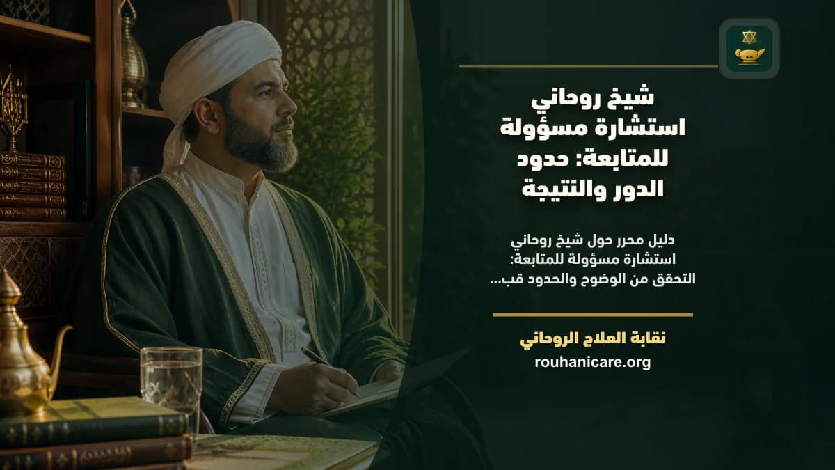 شيخ روحاني استشارة مسؤولة للمتابعة: حدود الدور والنتيجة