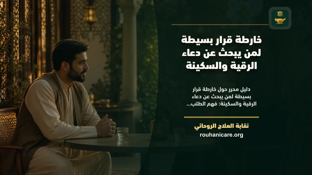 خارطة قرار بسيطة لمن يبحث عن دعاء الرقية والسكينة