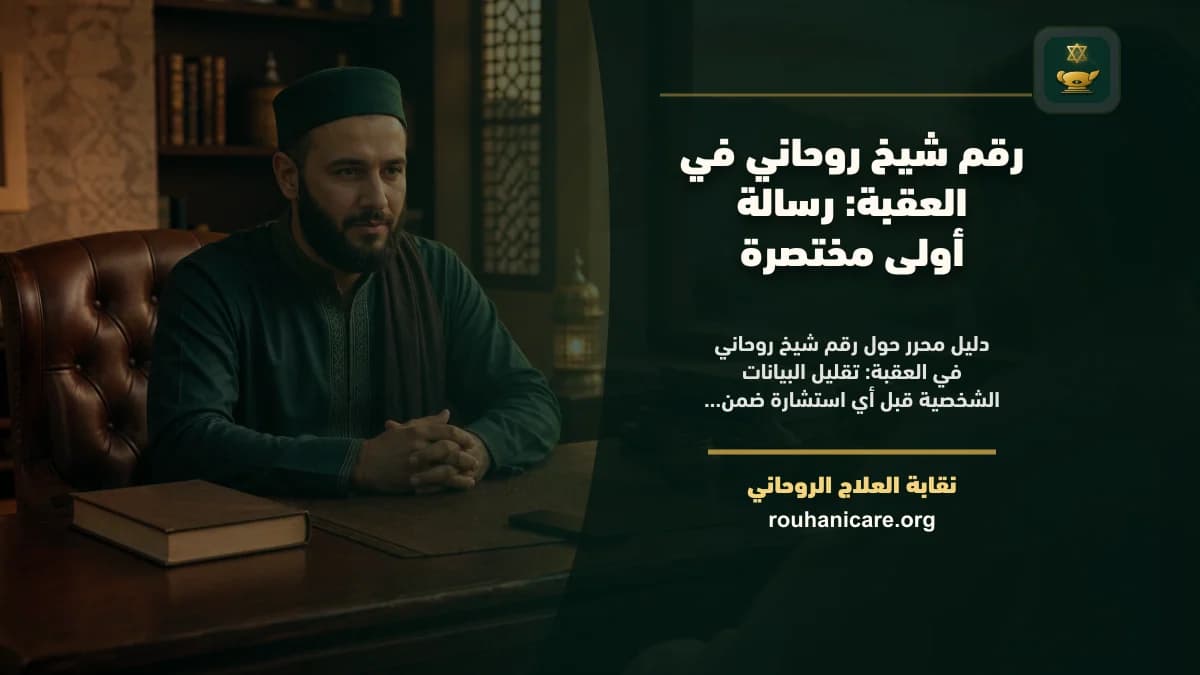 رقم شيخ روحاني في العقبة: رسالة أولى مختصرة